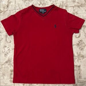 Polo by Ralph Lauren Red V-Neck Shirt